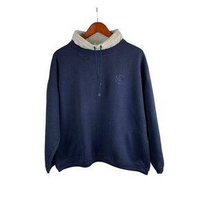 Pro Spirit Navy Blue & Gray Hooded Sweatshirt L